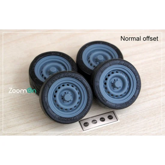 ZoomOn ZR123-14NWT 1/24 14'' Bridgestone Super R.A.P Rim set (Normal) without Tyre