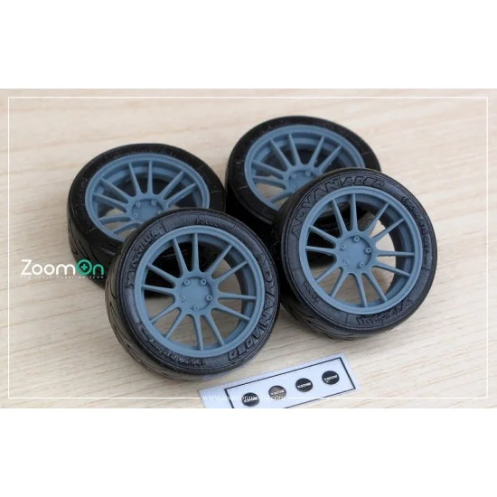 ZoomOn ZR126-16 1/24 16'' Enkei GTC01RR Rim set with Tyres