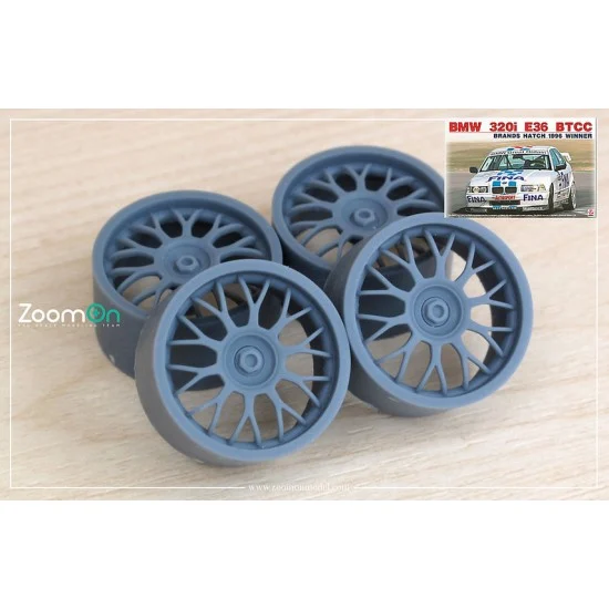 ZoomOn ZR127-18WT 1/24 18'' BBS RE142 Rim set without Tyre for Nunu kit