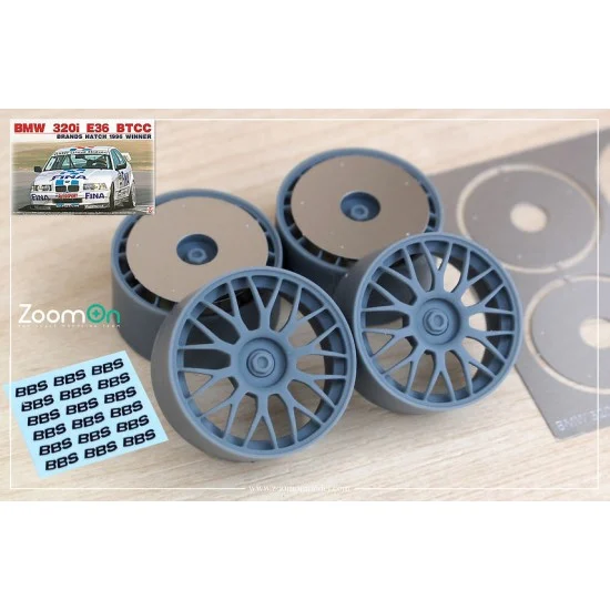 ZoomOn ZR128-18 1/24 18'' BBS BMW 320i (E36) BTCC 1996 Rim without Tyre for Nunu kit