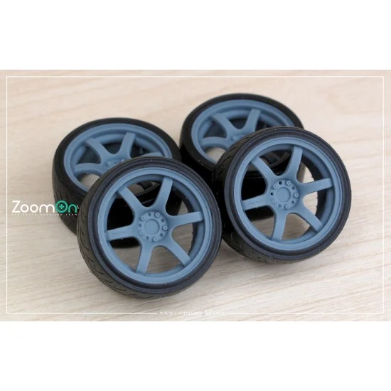 ZoomOn ZR130-17 1/24 17'' Rays 57DR Rim set (5 holes) with Tyres