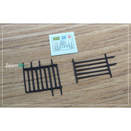 ZoomOn ZT046 1/24 Safety Window Nets (A) for 1 Racing Car - Model Cars