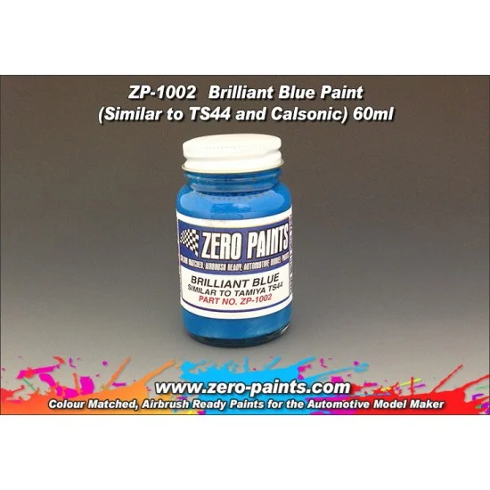 Zero Paints 1002 Brilliant Blue Paint (Similar to TS44) 60ml - Hobby & Model Paints