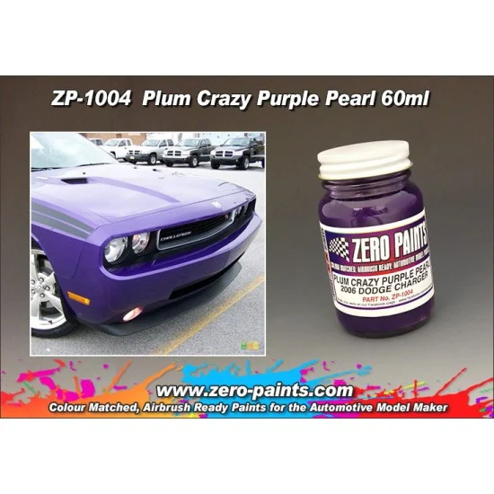 Zero Paints 1004 Plum Crazy Purple Pearl (2006 Dodge Charger) 60ml - Hobby & Model Paints