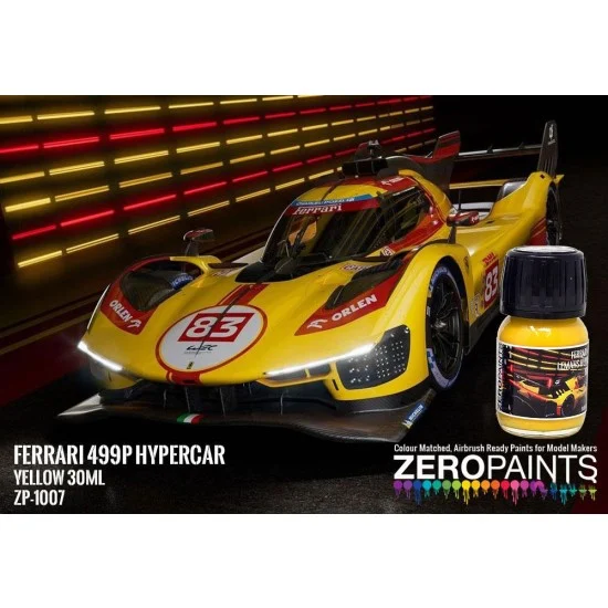 Zero Paints 1007-499P-Y Ferrari 499P Lemans Hypercar #Yellow Paint (30ml)