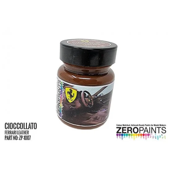 Zero Paints 1007-CIO Ferrari Leather Colour Paint - Cioccolato (60ml)