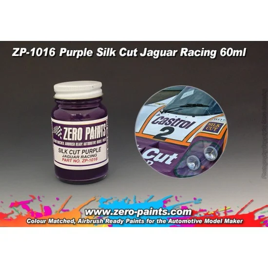 Zero Paints 1016 Silk Cut Purple Jaguar Racing Paint 60ml - Hobby & Model Paints