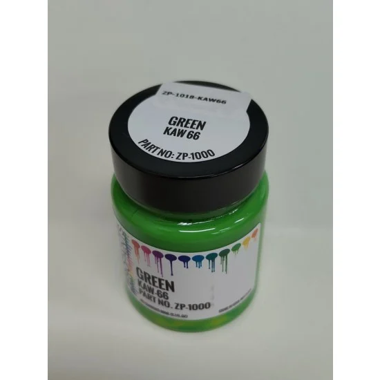 Zero Paints 1018-KAW66 Kawasaki (Moto) Paint - KAW 66 Green ZR 750 (60ml)