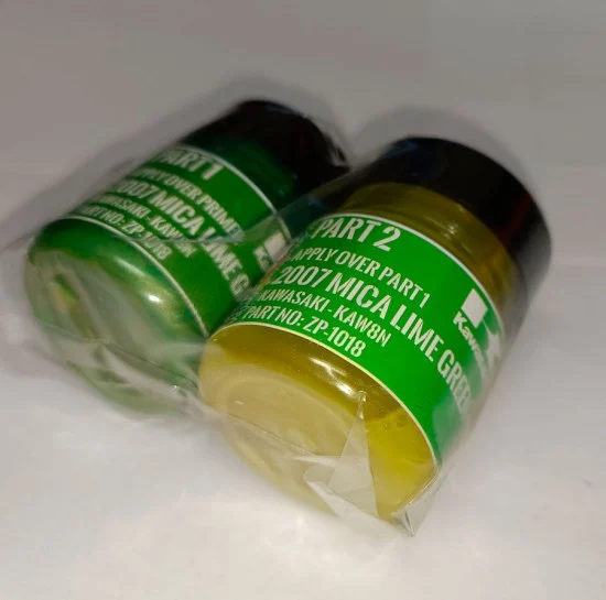 Zero Paints 1018-ZXR7 Kawasaki (Moto) Paint - 2007 ZX-RR Darker MICA GREEN Kawasaki Ninja ZX-RR (2007) 60ml