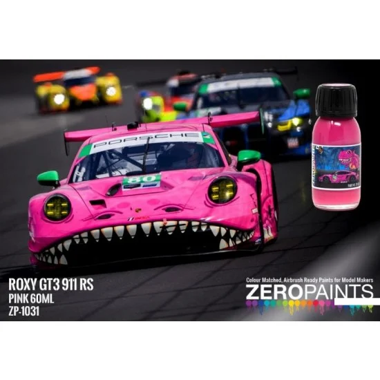 Zero Paints 1031-PINK60 Porsche 911 GT3R Roxy Livery (GT3R Rawr) - Pink Paint (60ml)