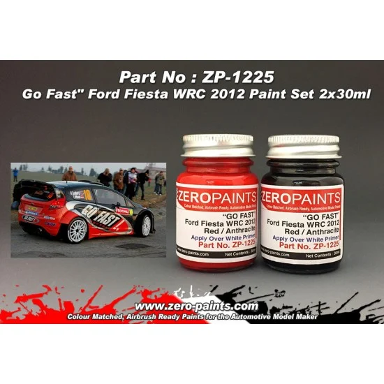 Zero Paints 1225 Go Fast Ford Fiesta WRC 2012 Paint Set 2x30ml - Hobby & Model Paints