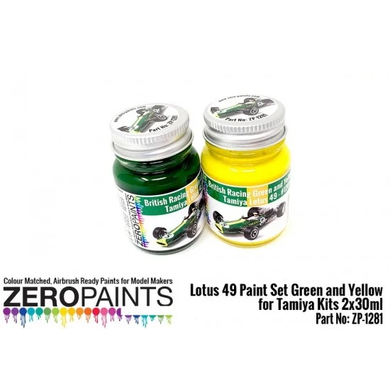 Zero Paints 1281 Lotus 49 Paint Set for Tamiya kits (2x 30ml) - Hobby & Model Paints