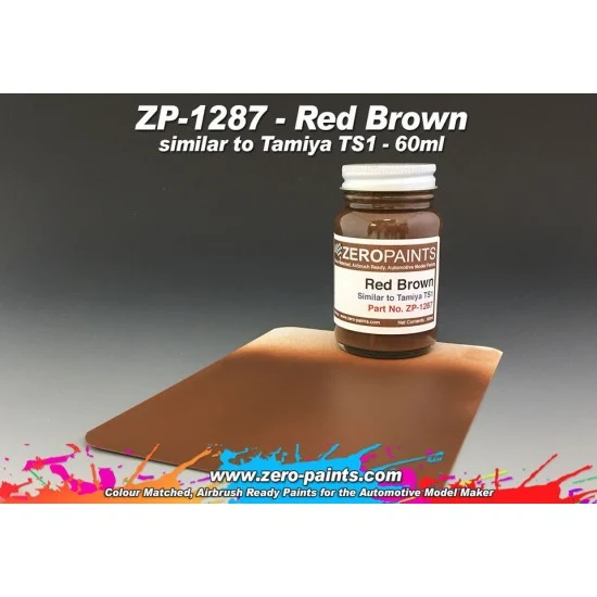 Zero Paints 1287 Red Brown (Similar to TS1) 60ml - Hobby & Model Paints