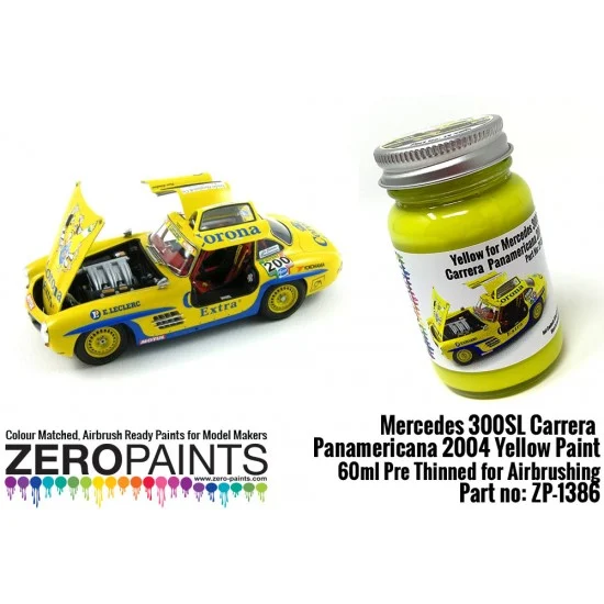 Zero Paints 1386 Mercedes 300SL Carrera Panamericana 2004 Yellow Paint (60ml) - Hobby & Model Paints