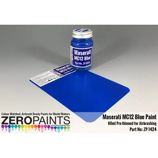 Zero Paints 1424 Maserati MC12 Blue Paint 60ml - Hobby & Model Paints