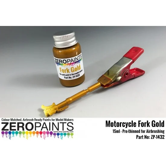 Zero Paints 1432 Motorcycle Fork Gold Paint 30ml - Hobby & Model Paints