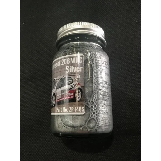 Zero Paints 1485 Peugeot 206 WRC 2001 'Platinum Silver' Paint 60ml - Hobby & Model Paints