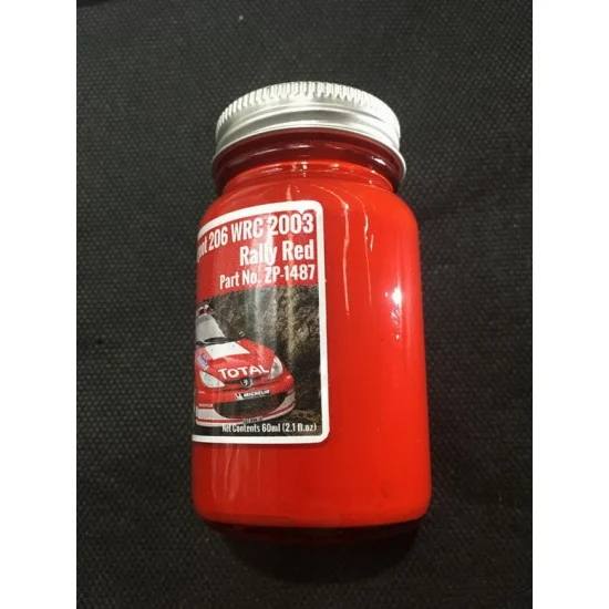 Zero Paints 1487 Peugeot 206 WRC 2003 Rally Red Paint 60ml - Hobby & Model Paints