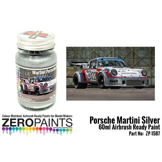 Zero Paints 1587 Porsche 911 Martini Silver Paint (60ml) - Hobby & Model Paints