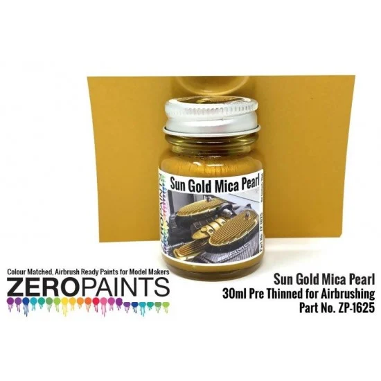 Zero Paints 1625 Sun Gold Mica Pearl Paint (30ml) - Hobby & Model Paints