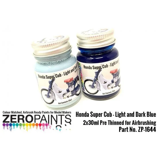 Zero Paints 1644 Honda Super Cub Paint Set (2x 30ml) - Hobby & Model Paints