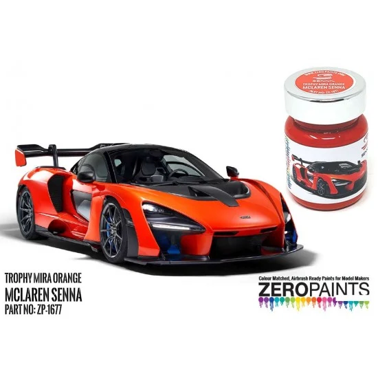Zero Paints 1677 Senna McLaren Trophy Mira Orange Paint 60ml - Hobby & Model Paints