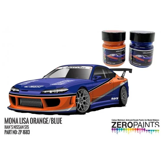 Zero Paints 1683 Han's S15 Mona Lisa Blue/Orange Paint Set 2x30ml - Hobby & Model Paints