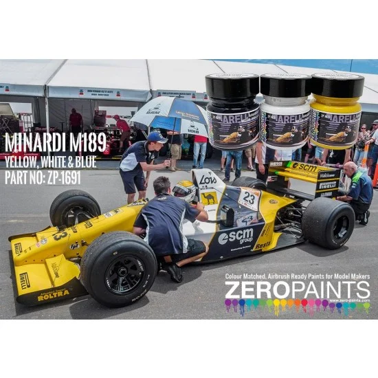 Zero Paints 1691 Minardi M189 Paint Set 3x30ml - Hobby & Model Paints
