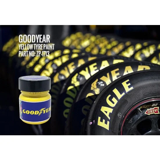 Zero Paints 1713 Goodyear Yellow Tyre Paint 30ml - Hobby & Model Paints