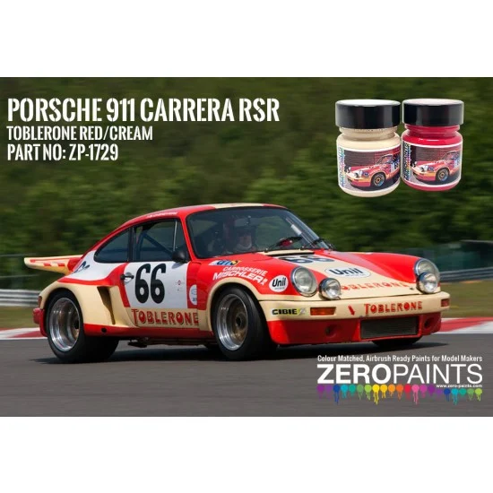 Zero Paints 1729 Porsche 911 Carrera RSR Paints - Toblerone Red & Cream (2x 30ml)