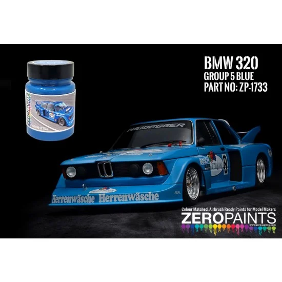 Zero Paints 1733 BMW 320 Gr.5 Blue Paint (60ml) for Italeri #3626 - Hobby & Model Paints