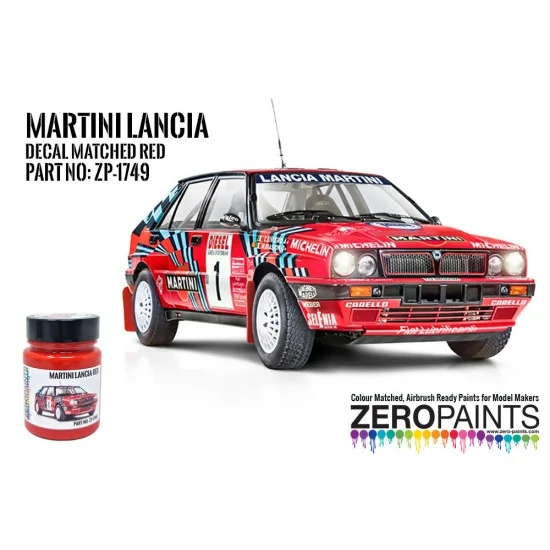 Zero Paints 1749 Lancia Delta HF Integrale Sanremo Red Paint (60ml) - Hobby & Model Paints