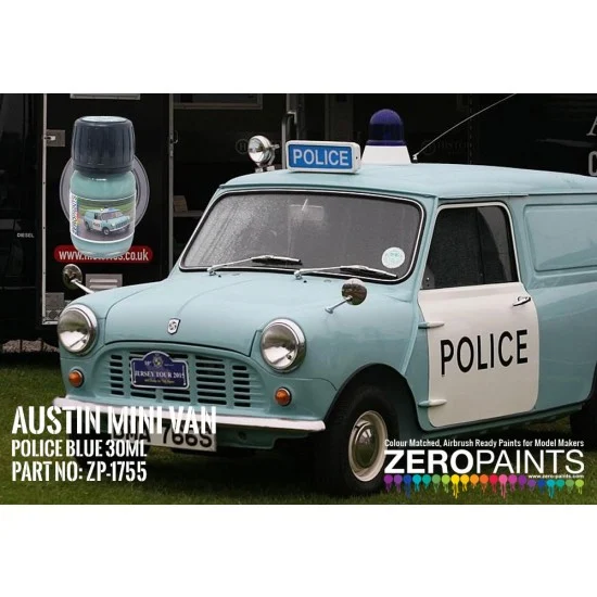 Zero Paints 1755 Austin Mini Van Police Blue Paint (30ml) - Hobby & Model Paints