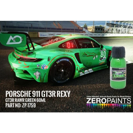 Zero Paints 1759 Porsche 911 GT3R Rexy Livery (GT3R Rawr) - Green Paint 60ml