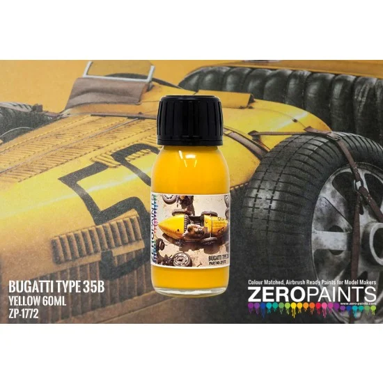Zero Paints 1772-60 Bugatti Type 35B Yellow Paint (60ml)