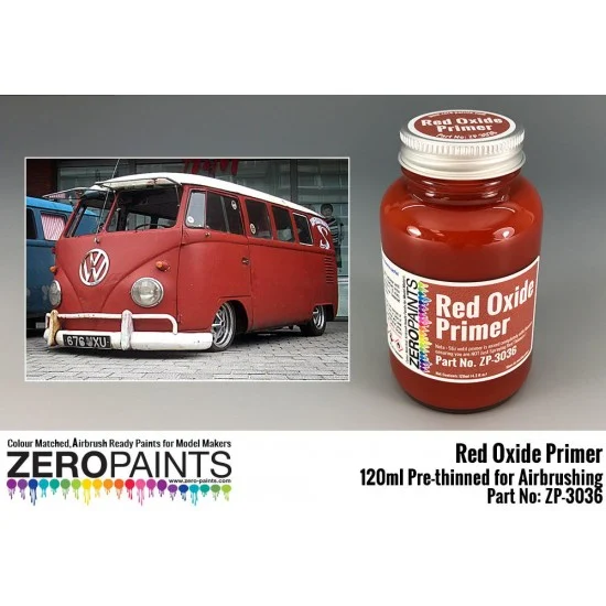 Zero Paints 3036 Red Oxide Primer 120ml for Airbrushing - Hobby & Model Paints