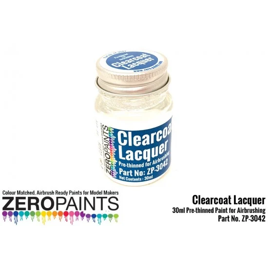 Zero Paints 3042 Clearcoat Lacquer 30ml (Pre-thinned ready for Airbrushing)