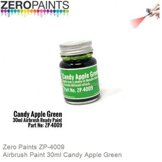 Zero Paints 4009 Candy Apple Green Paint 30ml - Hobby & Model Paints