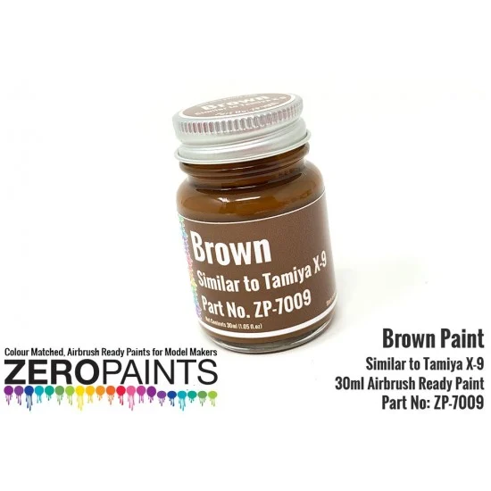 Zero Paints 7009-BRO Brown Paint (30ml, similar to Tamiya X-9)