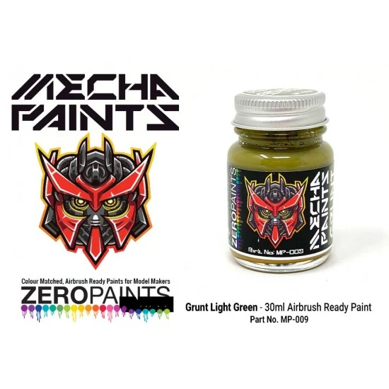 Zero Paints MP-009 Mecha Paint - Grunt Light Green (30ml, pre-thinned ready for Airbrushing)