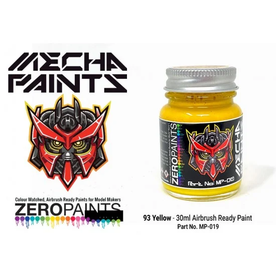 Zero Paints MP-019 Mecha Paint - 93 Yellow (30ml, pre-thinned ready for Airbrushing)