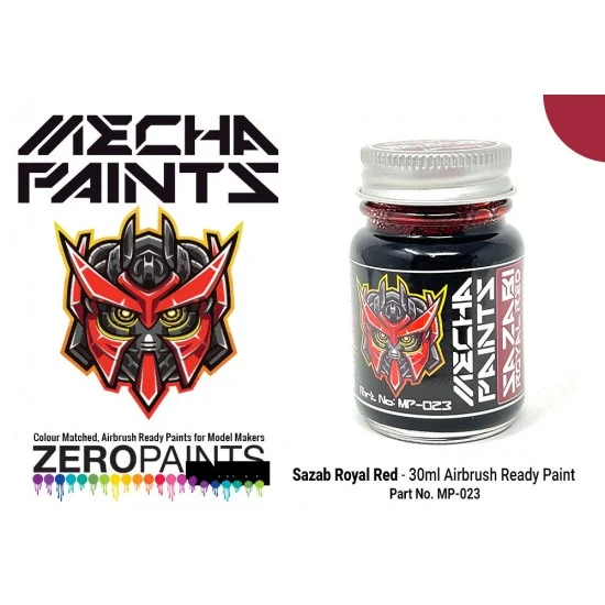 Zero Paints MP-023 Mecha Paint - Sazabi Royal Red (30ml, pre-thinned ready for Airbrushing)