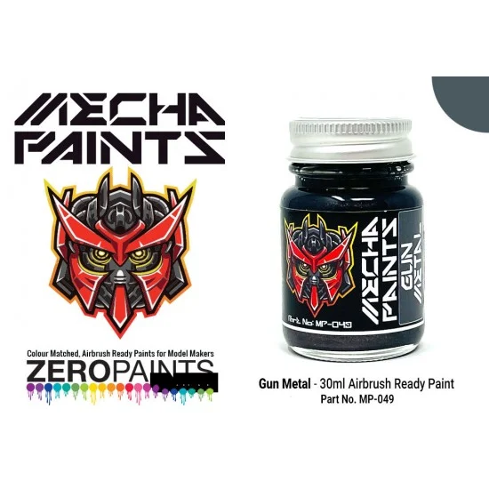 Zero Paints MP-049 Mecha Paint - Gunmetal (30ml, pre-thinned ready for Airbrushing)
