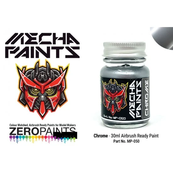 Zero Paints MP-050 Mecha Paint - Chrome (30ml, pre-thinned ready for Airbrushing)