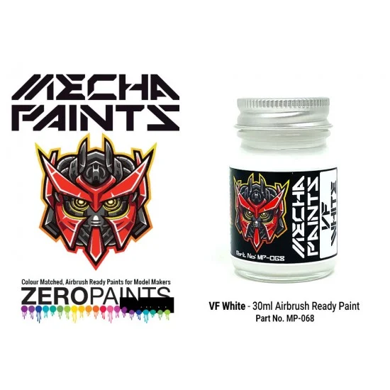 Zero Paints MP-068 Mecha Paint - VF White (30ml, pre-thinned ready for Airbrushing)