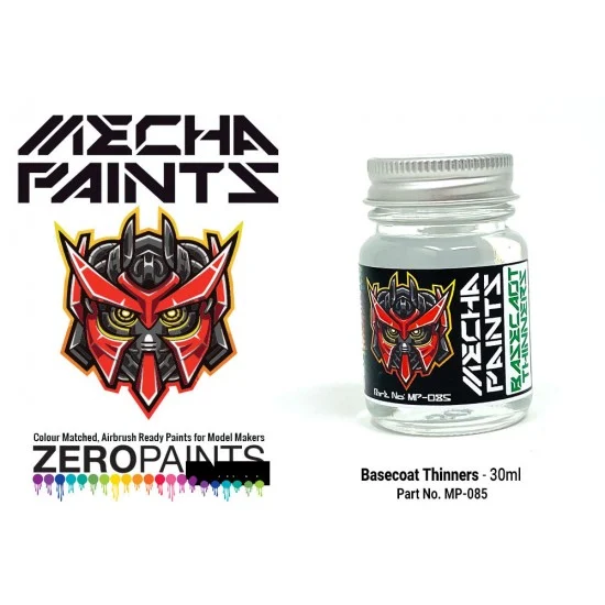 Zero Paints MP-085 Mecha Paint - Basecoat Thinners (30ml, pre-thinned ready for Airbrushing)