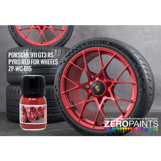 Zero Paints WC-015 Porsche 911 GT3 RS Wheel Colour - Pyro Red (30ml)