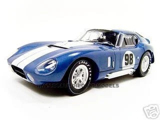 1965 Shelby Cobra Daytona Coupe #98 Blue Metallic with White Stripes 1/18 Diecast Model Car by Shelby Collectibles - Shelby Models