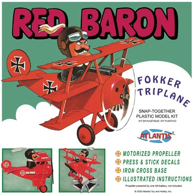 Red Baron Fokker Tri Plane (Snap) - Atlantis Models - ATL