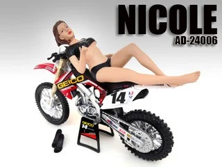 Model Nicole Figure / Figurine For 1:12 Scale Motorcycles by American Diorama - Accessories